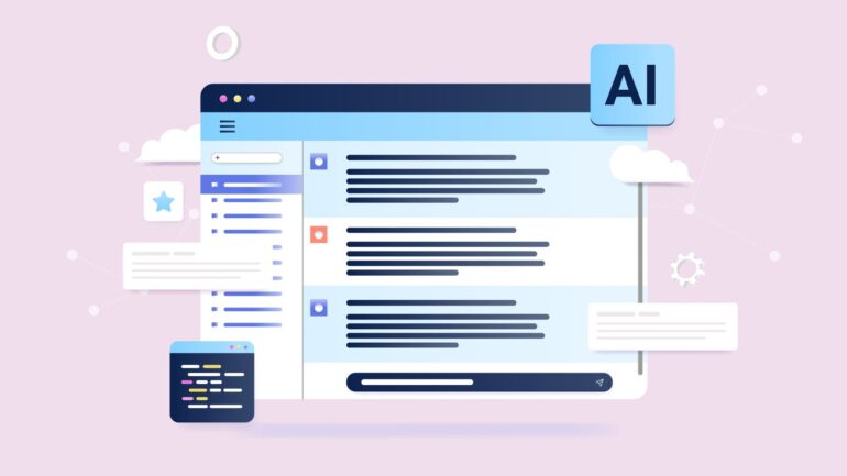 Een illustratie van een AI-browser.