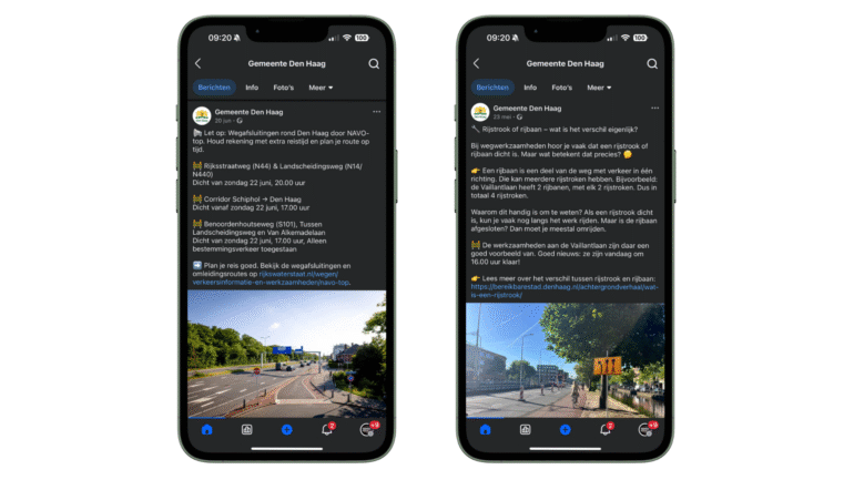 Content met perspectief 'van binnen naar buiten' (links) en 'van buiten naar binnen' (rechts)