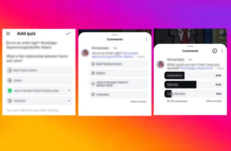 Quizzen en polls op Instagram