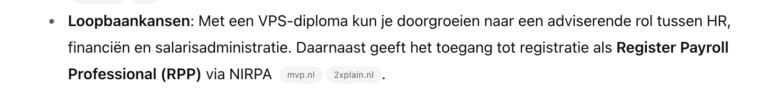 resultaat op ChatGPT 