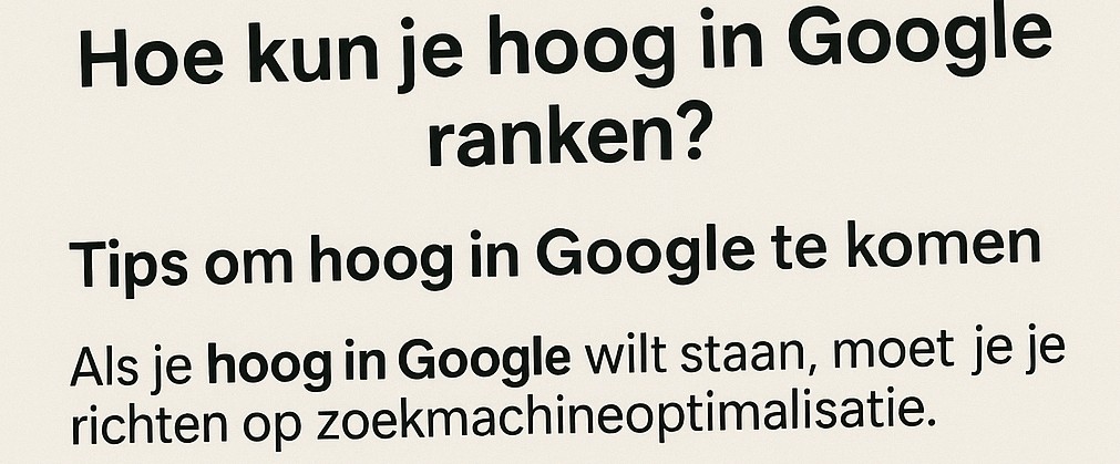 Hoog in Google