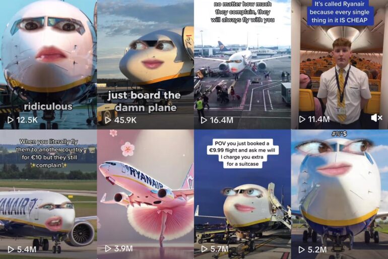 TikTok-feed RyanAir