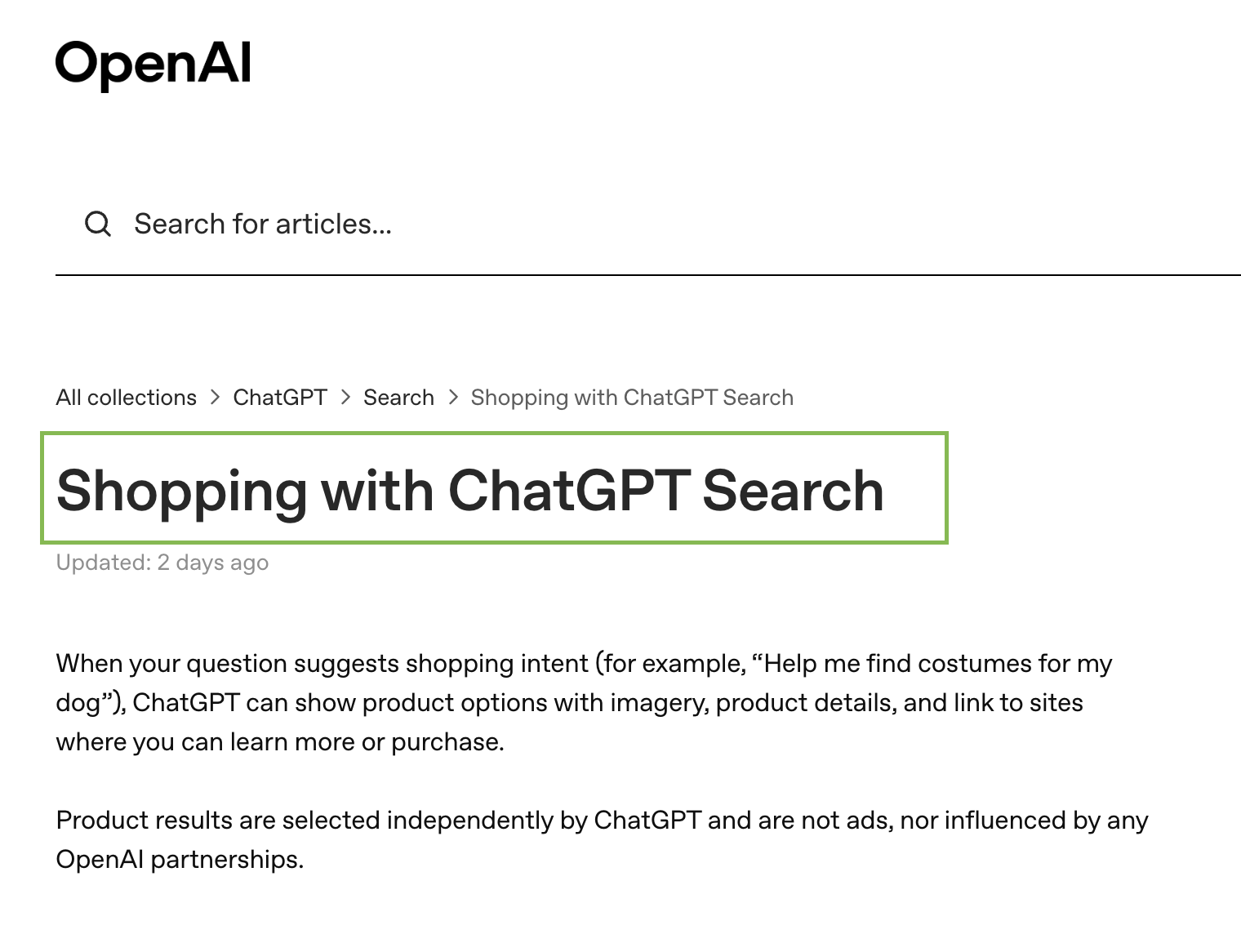 Shopping with ChatGPT