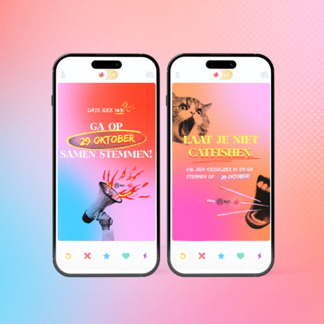 De Nationale Jeugdraad en Tinder moedigen aan om te gaan stemmen voor de Tweede Kamerverkiezingen