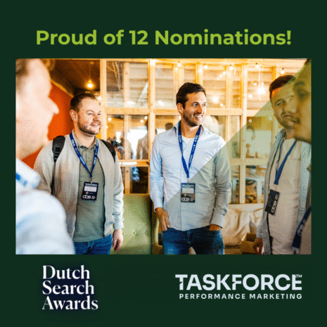 Taskforce sleept 12 nominaties in de wacht bij eerste deelname aan de Dutch Search Awards