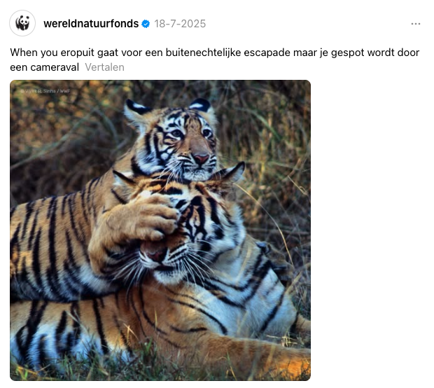 Inhaker Wereld Natuur Fonds op Threads