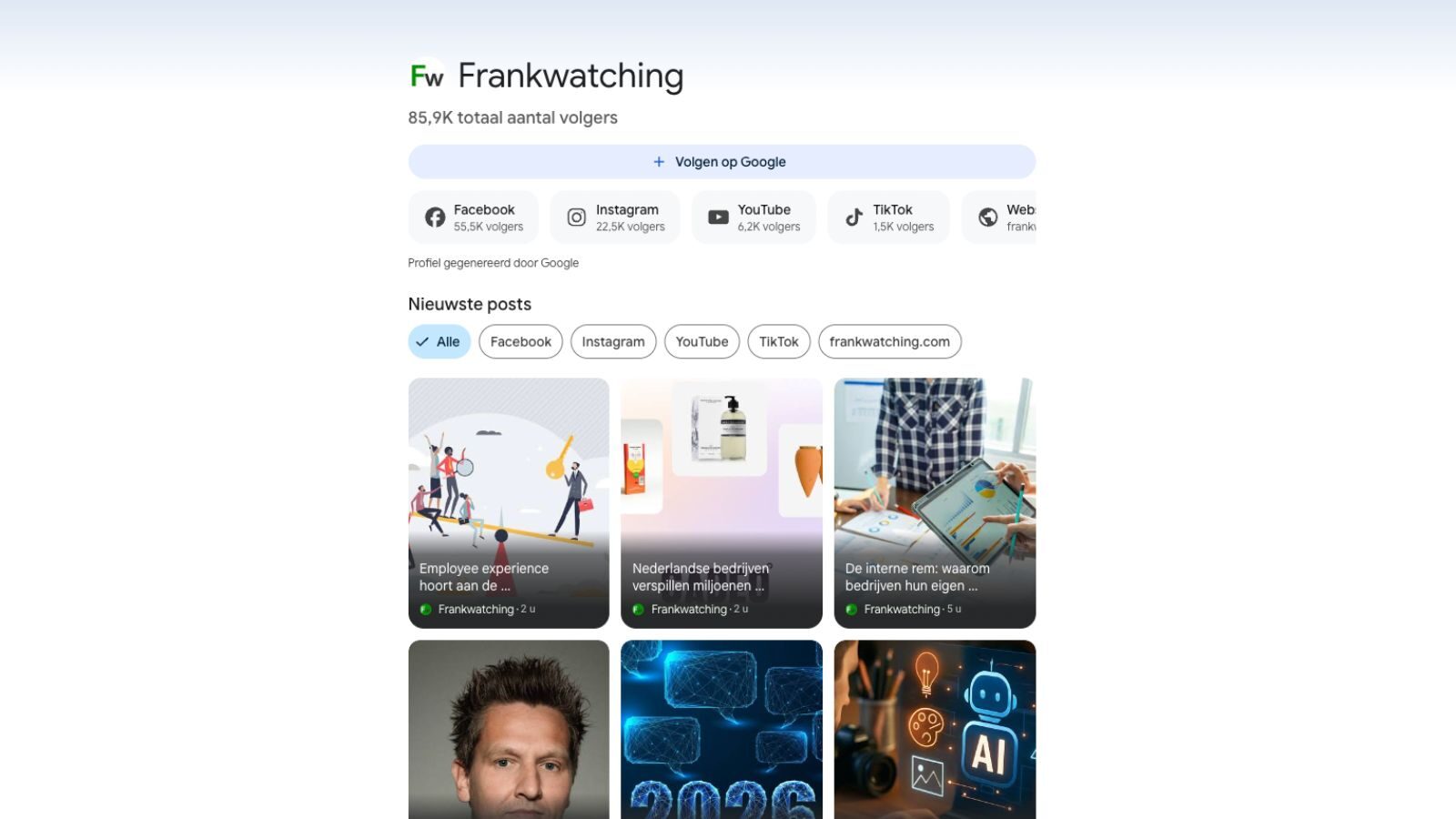Het laatste nieuws van Frankwatching in je Google Discover-feed