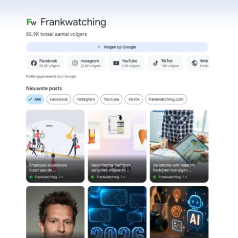Het laatste nieuws van Frankwatching in je Google Discover-feed