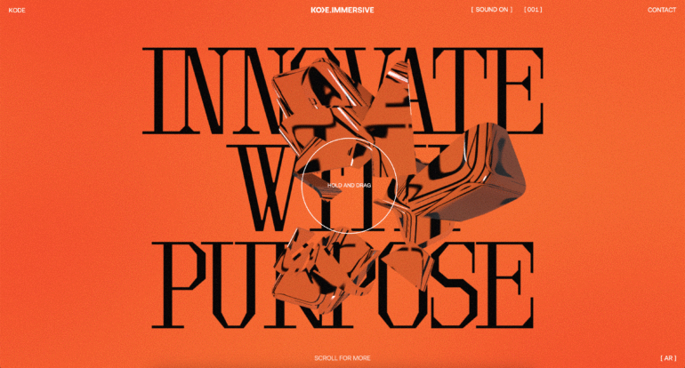 Kode laat typografie zien die meebeweegt met scrollgedrag