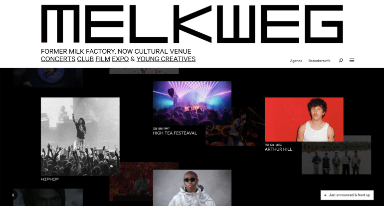 Melkweg laat typografie zien die meebeweegt met scrollgedrag