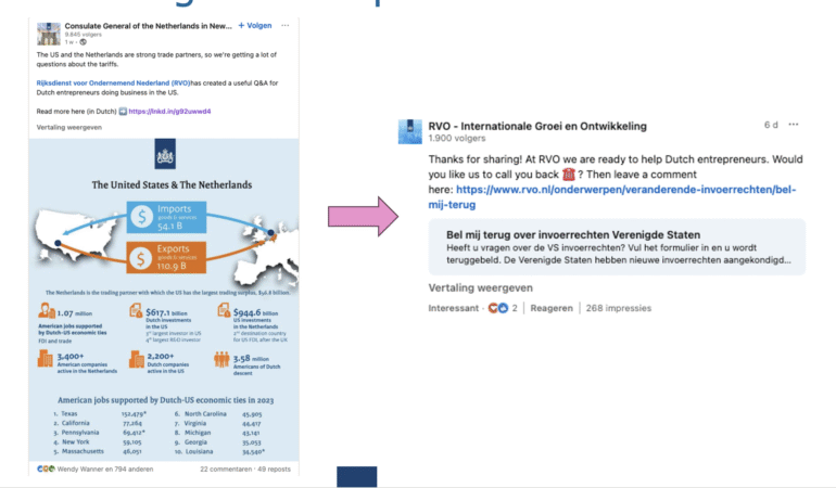 Interactie aangaan met andere content op LinkedIn