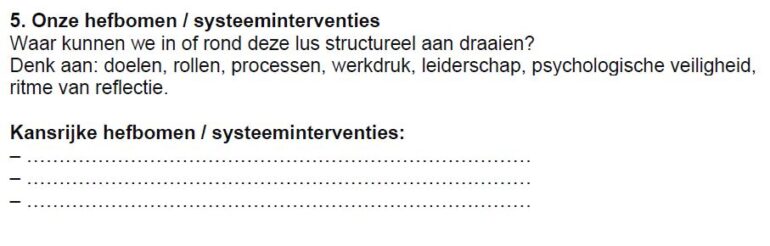 Stap 5 van het canvas; aan welke 'knoppen' kunnen we draaien om zaken te verbeteren?