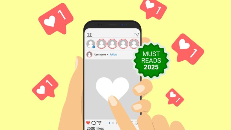 Een telefoon met een Instagram-feed.