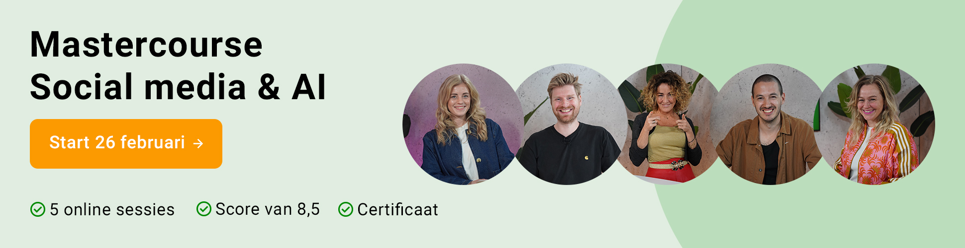 Mastercourse Social media & AI Banner