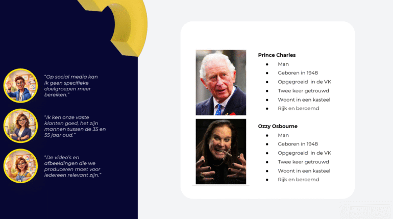 Slide presentatie Joris Hoogenboom Happy Horizon over doelgroepen tijdens SocialToday Event