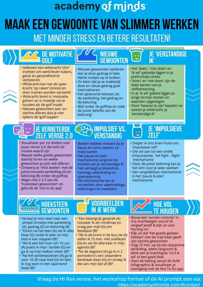 Gewoontes slimmer werken, bouwstenen.