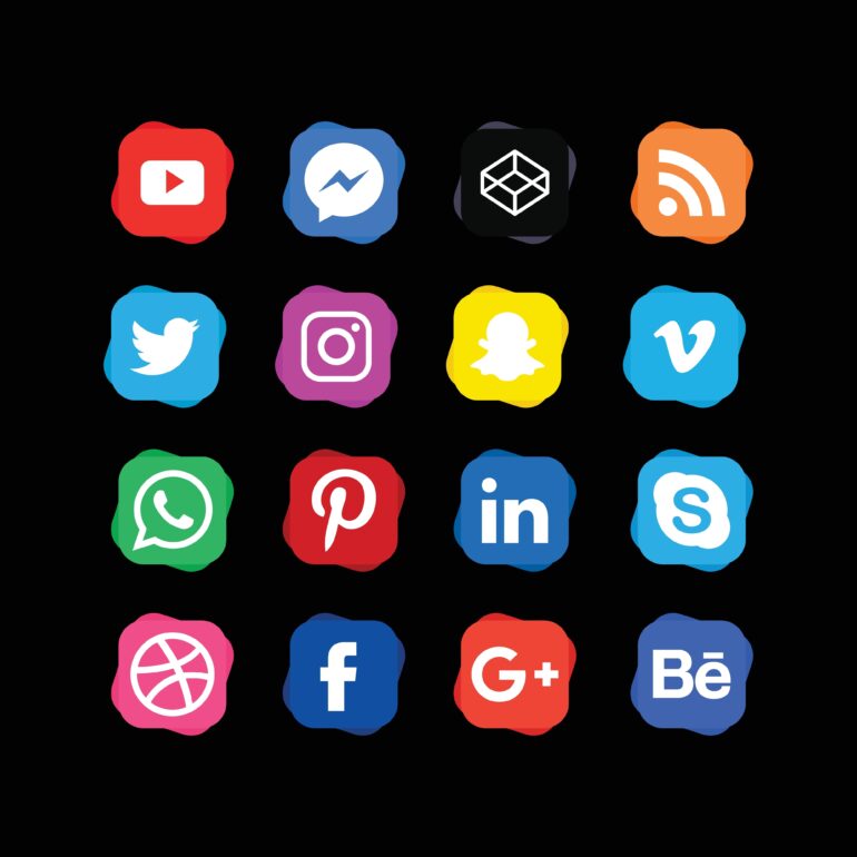 Verschillende social-platforms