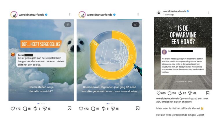 Instagram-account van het Wereld Natuur Fonds