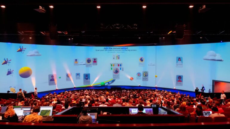 Tijdens de Google Cloud Summit stonden bezoekers continu in contact met de content.