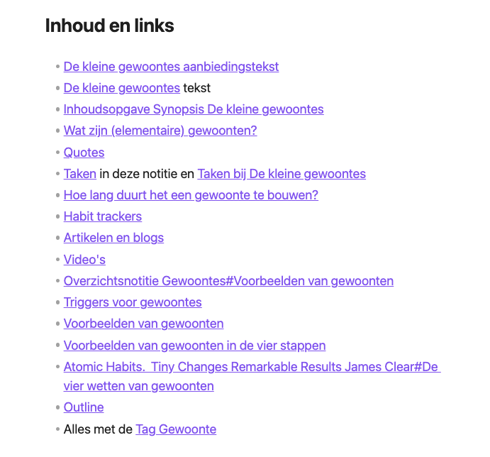 overzichtsnotitie (MoC) in Obsidian