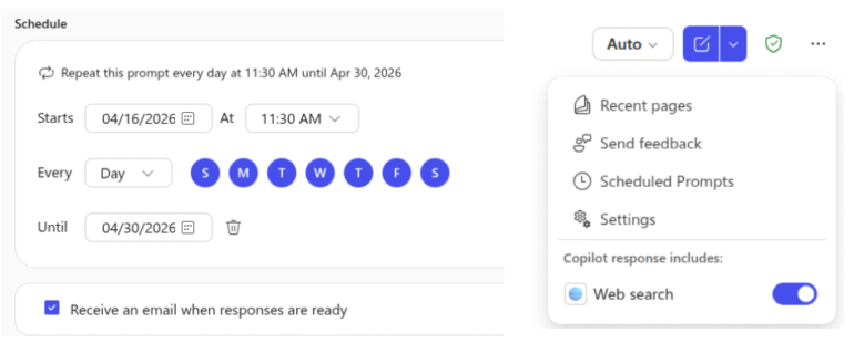 Prompts inplannen en beheren in Copilot.