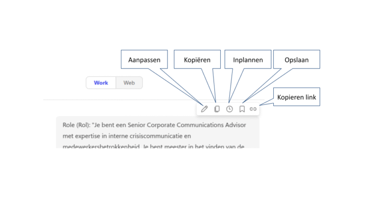 Prompts bewerken en opslaan in Copilot.