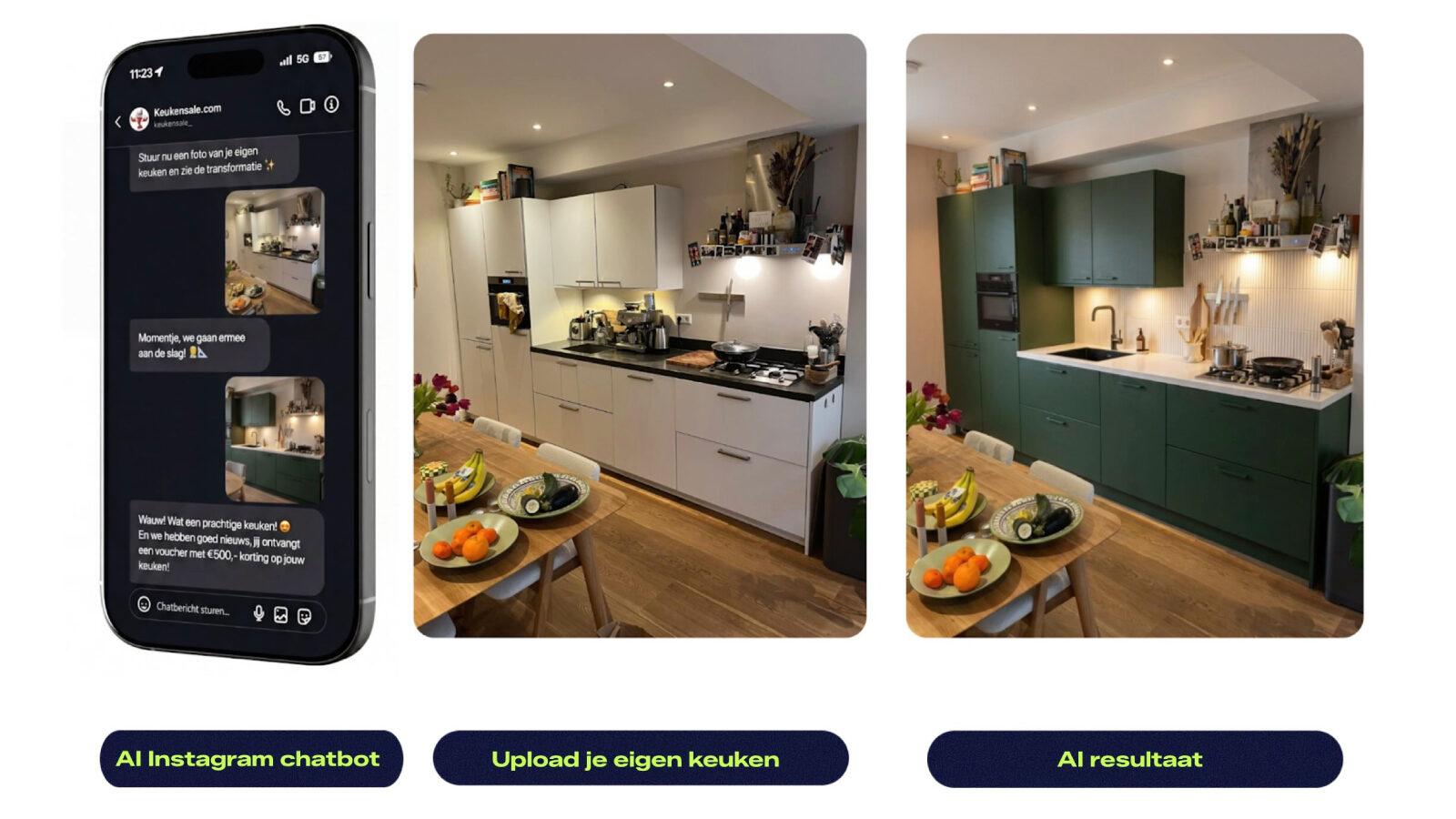 Keukensale en Sanisale lanceren AI-keuken via Instagram chat