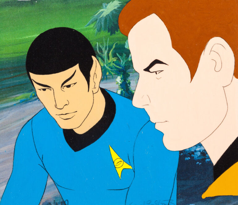 Mr. Spock and Captain Kirk als illustratie.