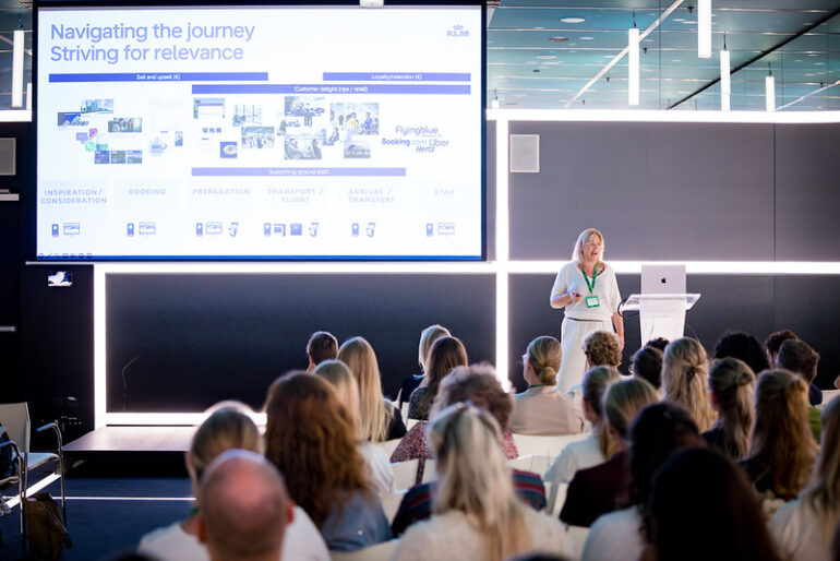 Marije Bijlsma van Air France-KLM tijdens Content Conference 2026 Fotograaf: MichielTon.com