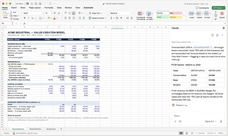 ACME Industrial spreadsheet