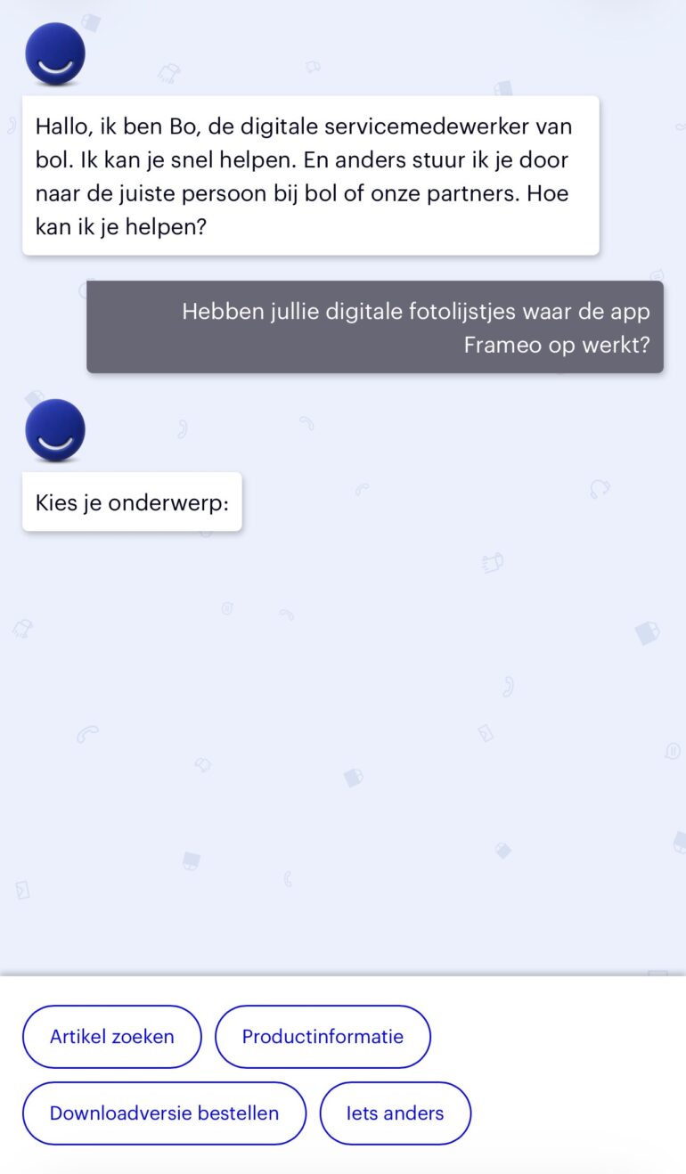Bo van bol meldt netjes wat hij is. Maar een concrete vraag beantwoorden met "kies je onderwerp" is precies waarom maar 12% tevreden is.