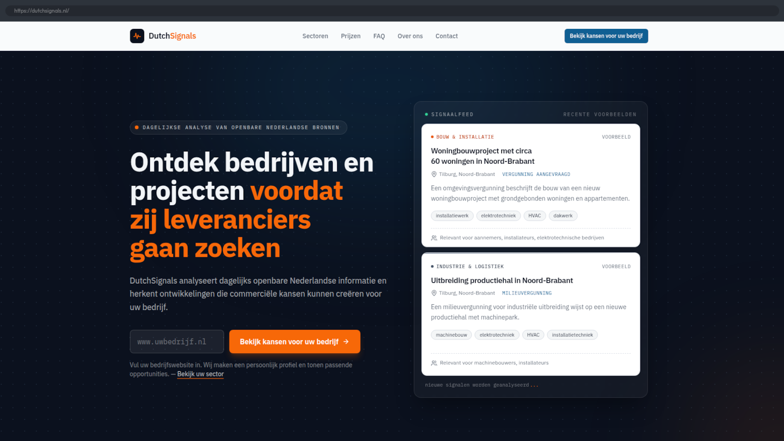 DutchSignals ontdekt dagelijks honderden commerciële signalen in overheidspublicaties