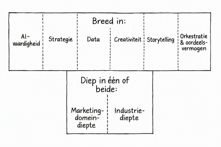 T-shaped marketeer van de toekomst