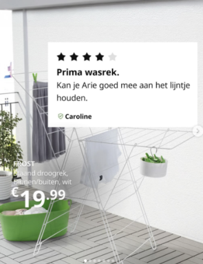 B&B vol liefde waslijn