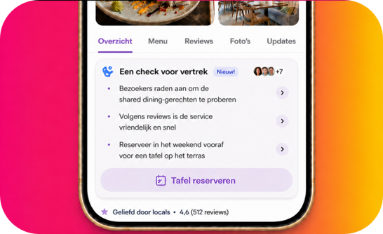 google maps voor vertrek