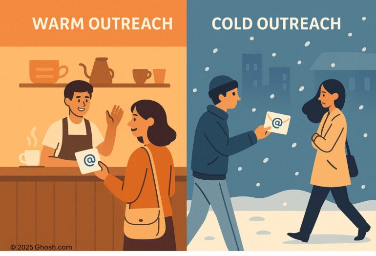 warm vs cold outreach