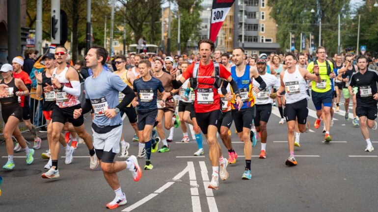 Koplopers in een hardloopwedstrijd
